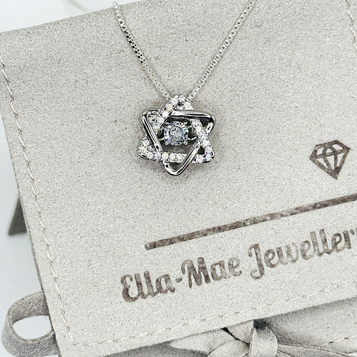 Dancing Crystal Twinkling Star Pendant Necklace