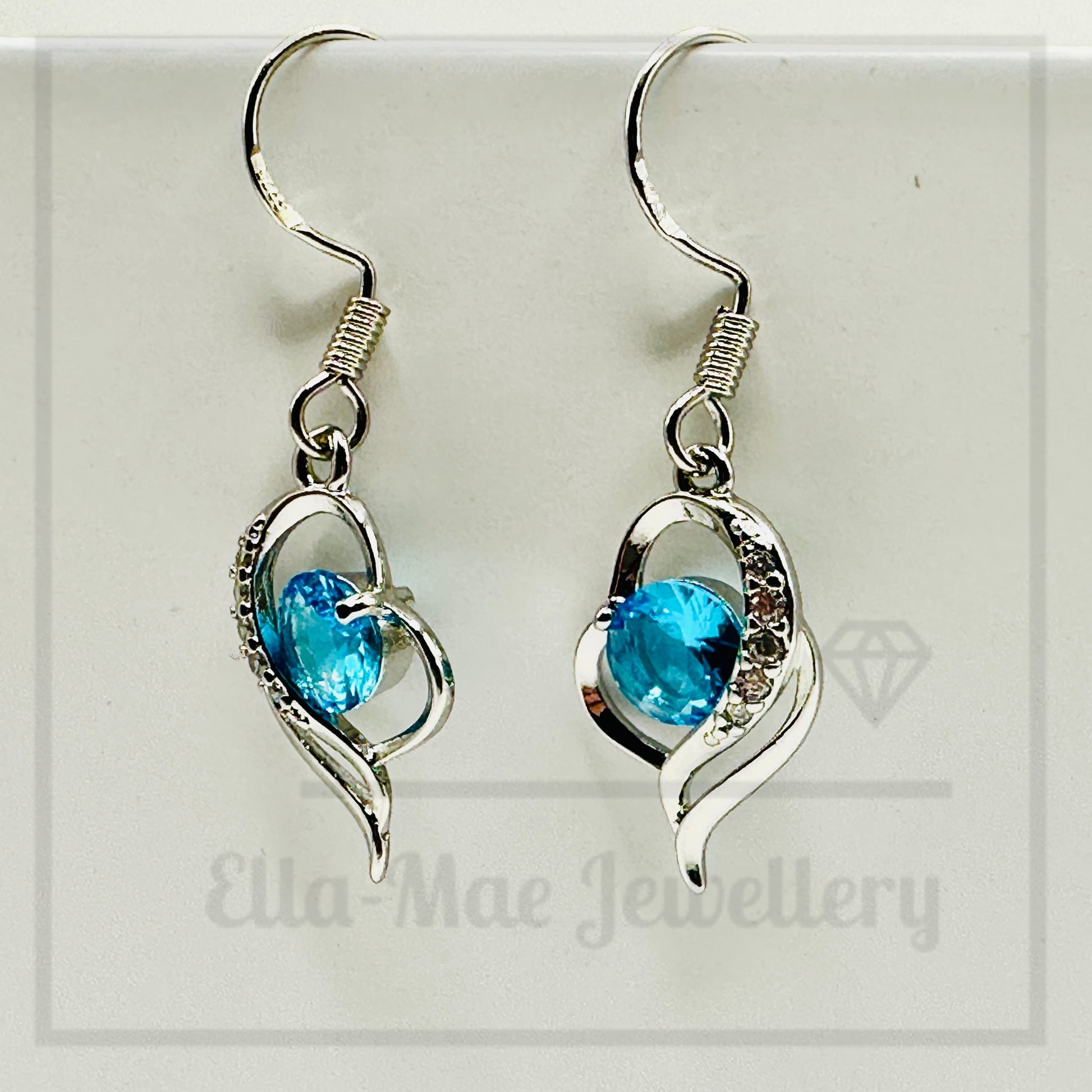 Azure Dream Crystal Drop Earrings