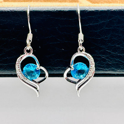 Azure Dream Crystal Drop Earrings