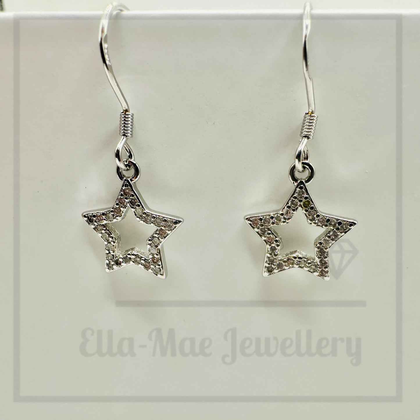 Crystal Star Dangling Earrings