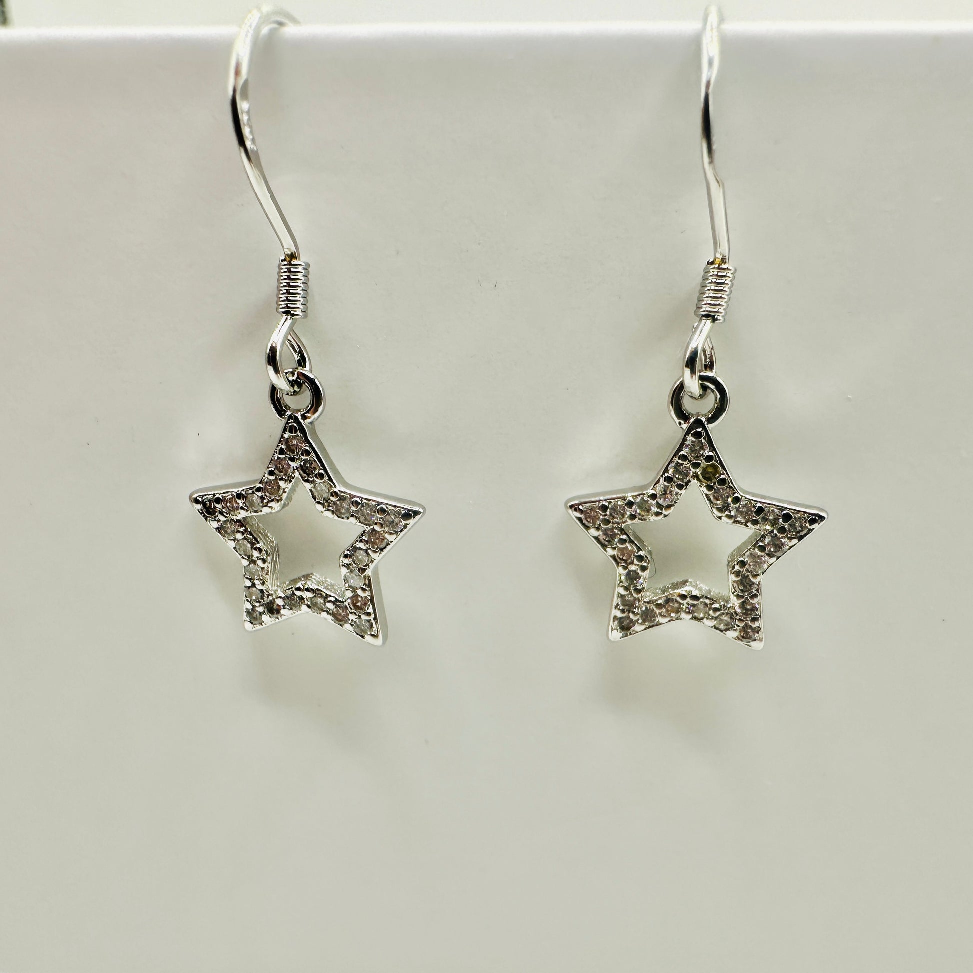 Crystal Star Dangling Earrings