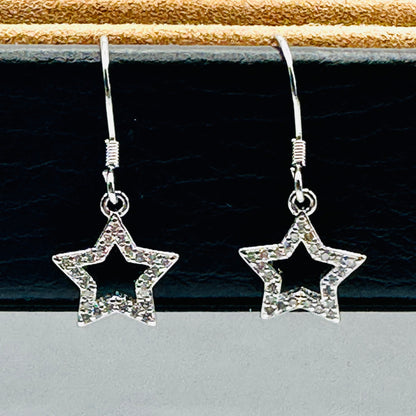 Crystal Star Dangling Earrings