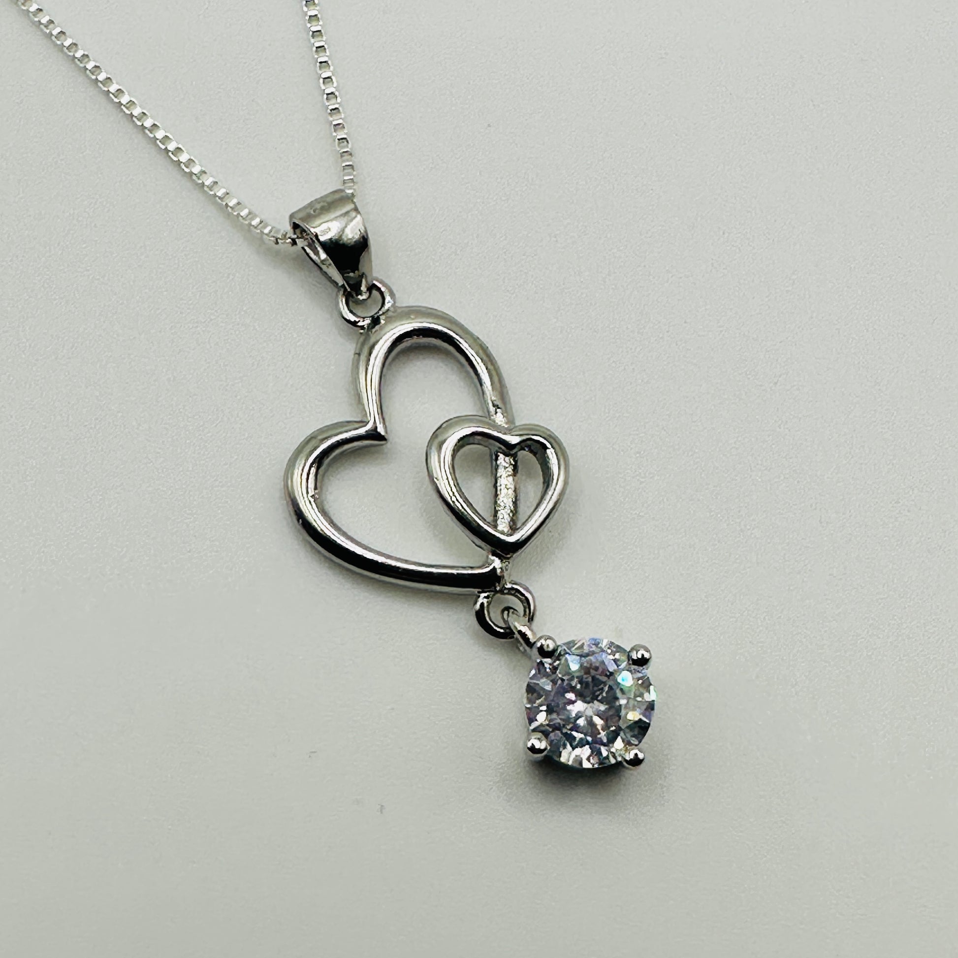 Hearts in Harmony Crystal Pendant Necklace