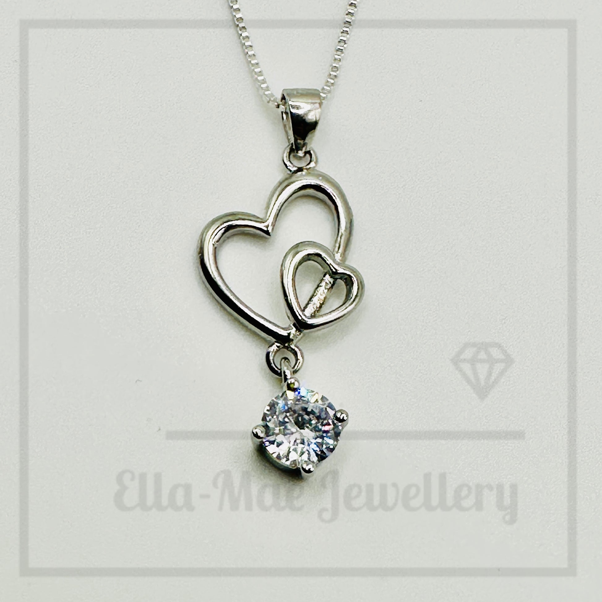 Hearts in Harmony Crystal Pendant Necklace