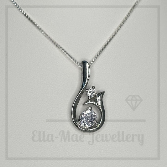 Mermaid Cubic Zirconia Pendant Necklace