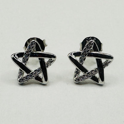 celestial star stud earrings