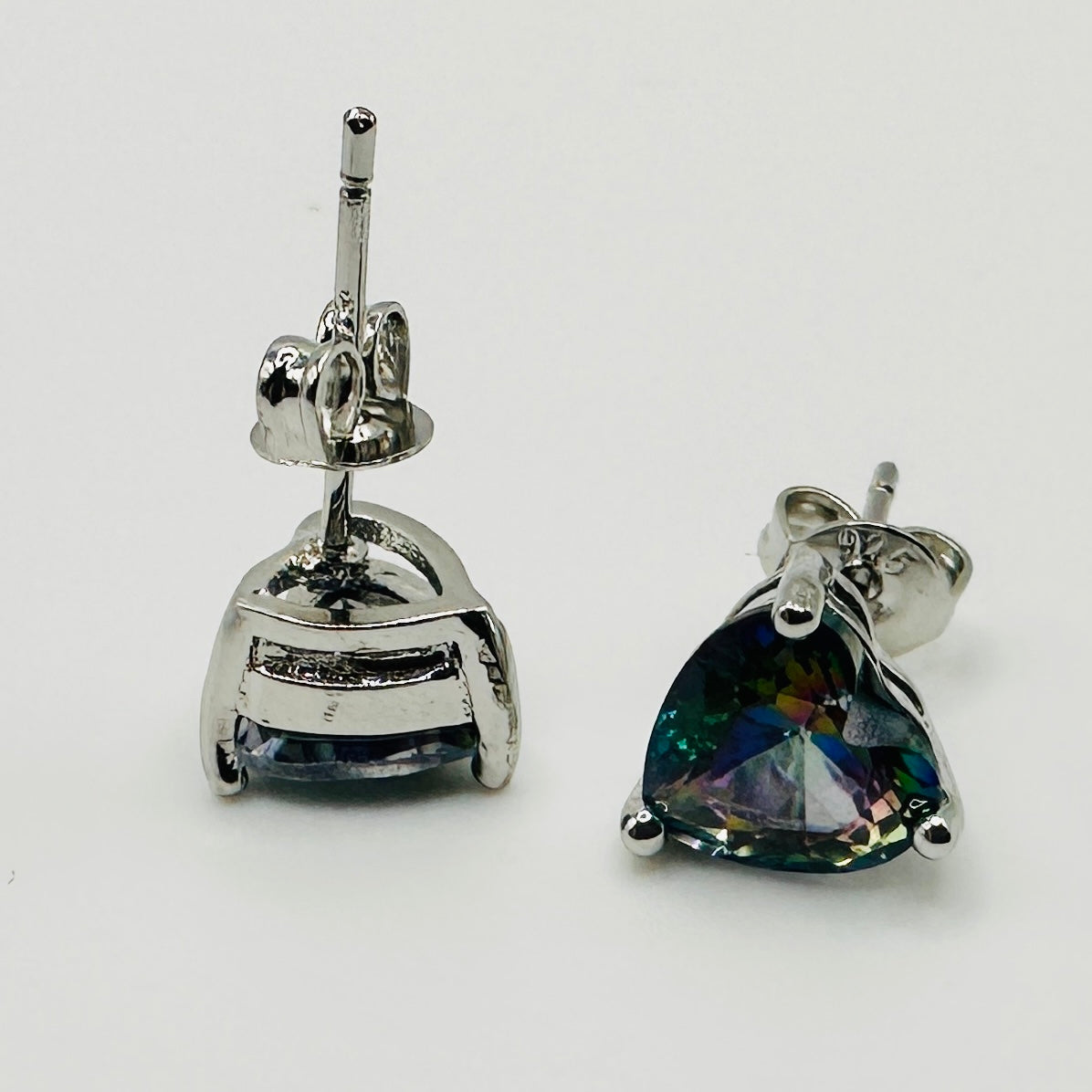 Heart Shaped February Birthstone Earrings, birthstone earrings in Heart Shaped February Birthstone Earrings, birthstone earrings in