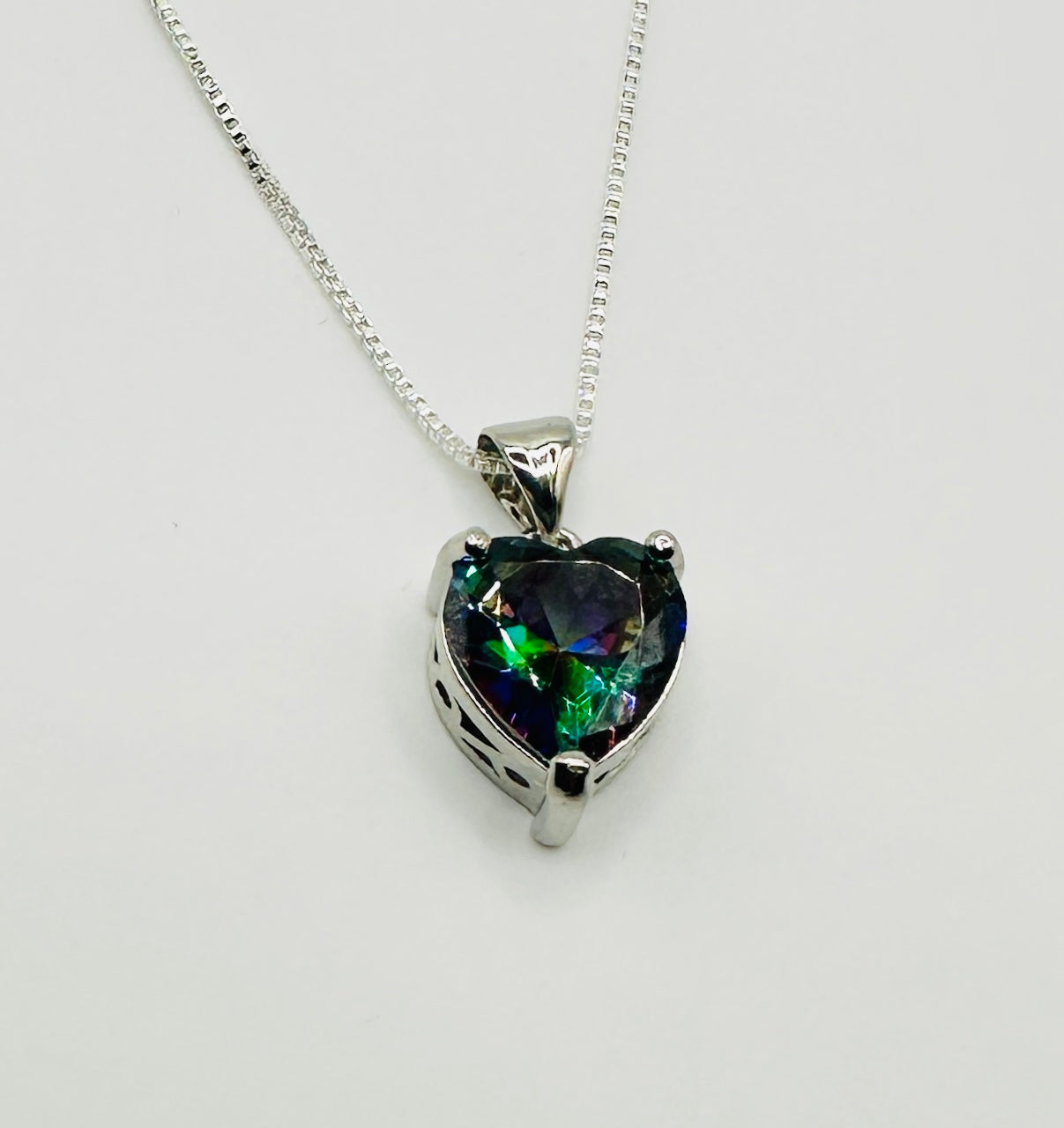 Rainbow Crystal Heart Pendant