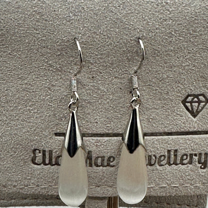 White Moonstone Drop Dangling Earrings