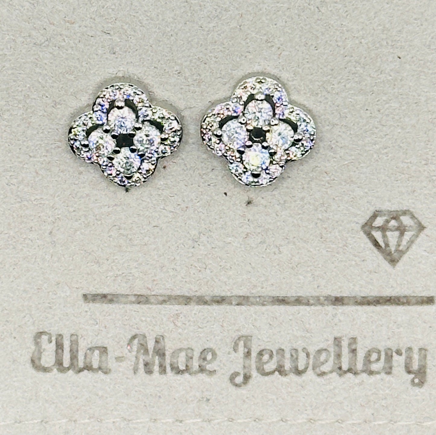 Fleur Crystal Cluster Stud Earrings