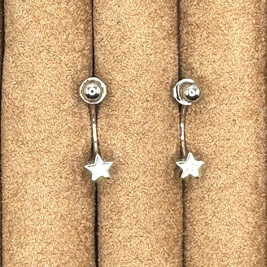 2-in-1 Floating Star Stud Earrings