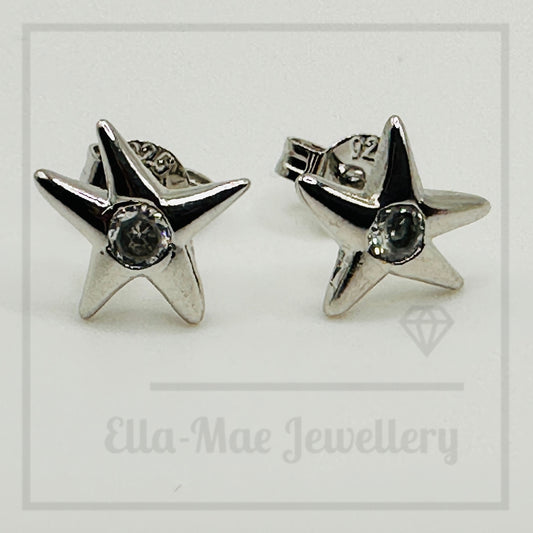 Crystal Starfish Stud Earrings