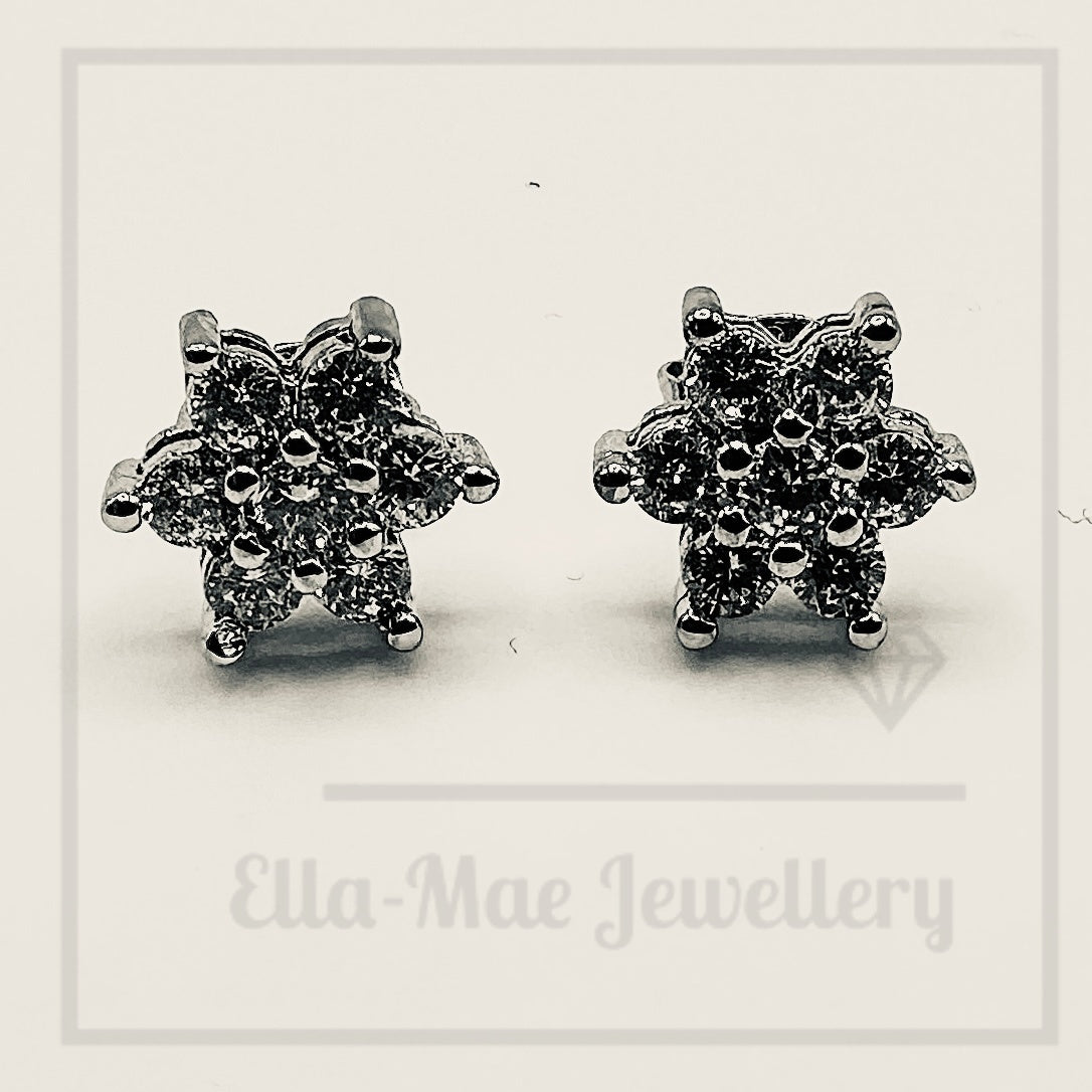 Daisy Crystal Cluster Stud Earrings