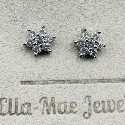 Daisy Crystal Cluster Stud Earrings