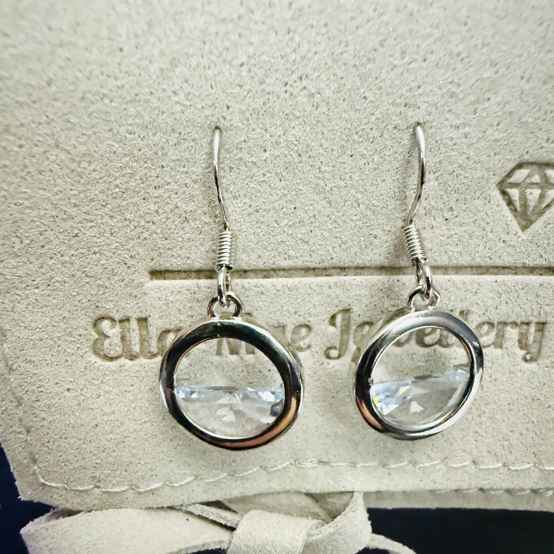 Silver Horizon Drop Earrings with gift pouch