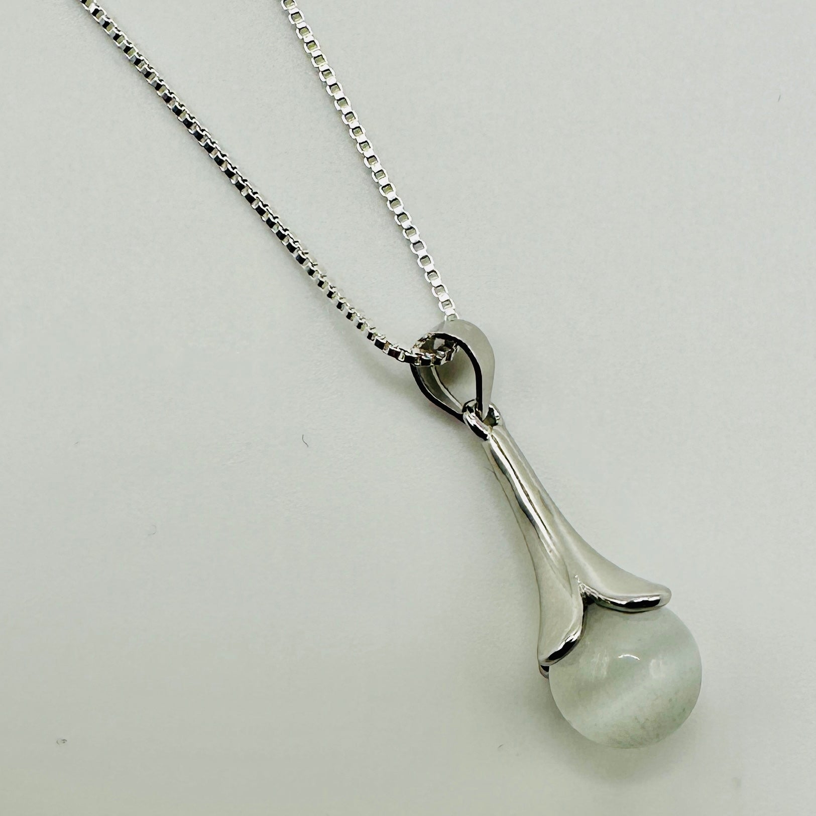 Silver Blossom Opal Pendant Necklace