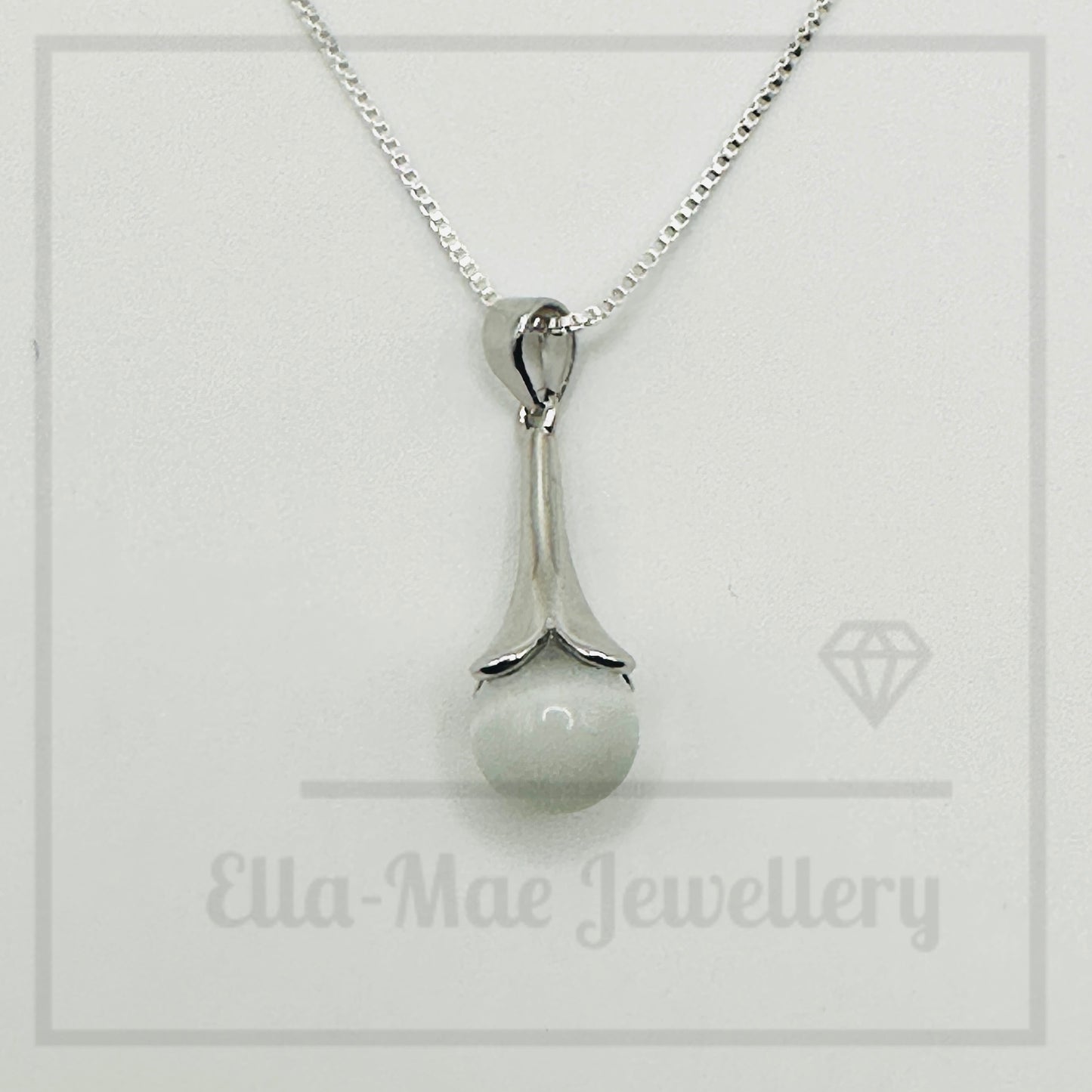 Silver Blossom Opal Pendant Necklace