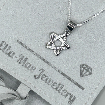 celestial Star Pendant on Box Chain