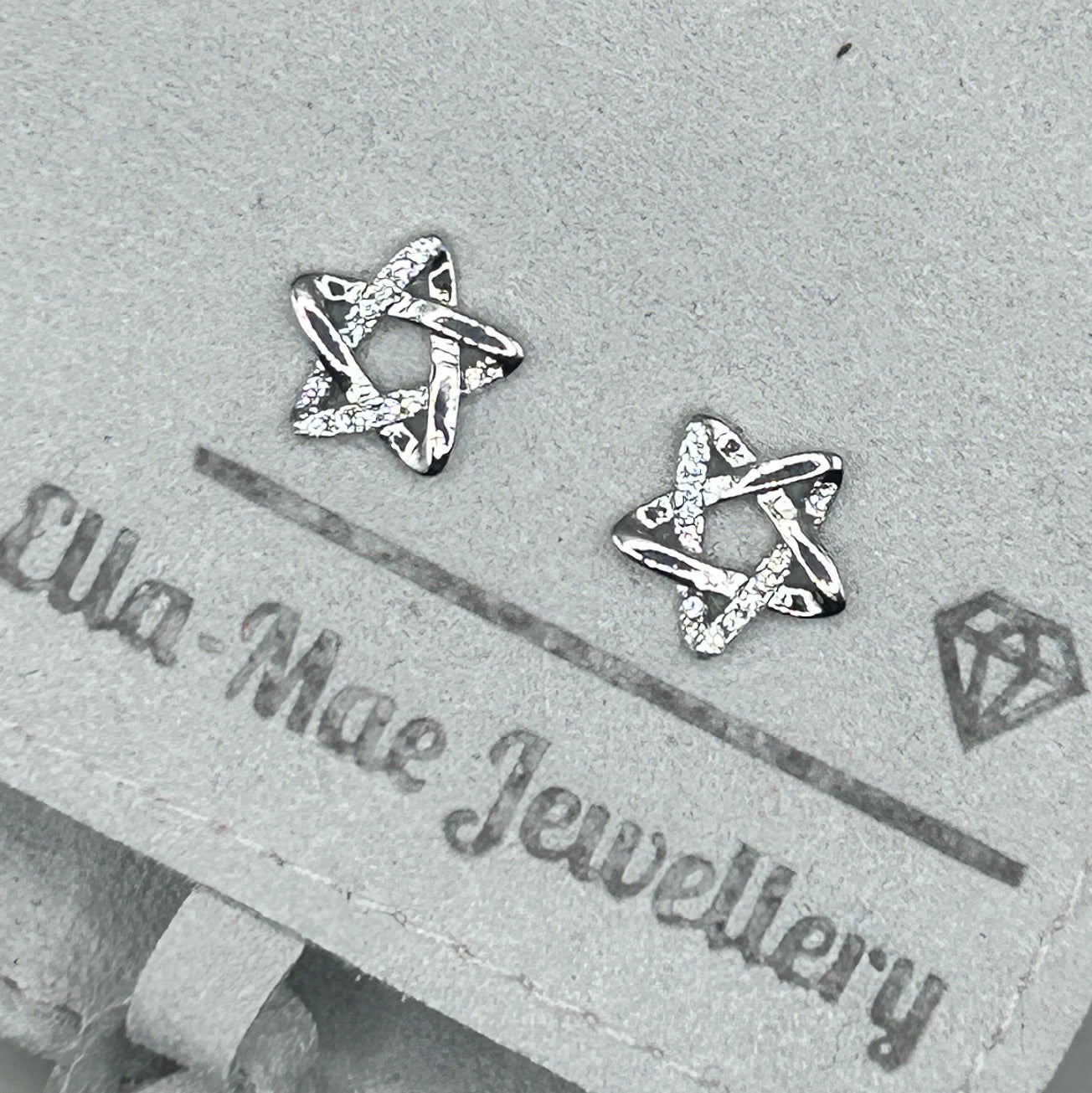 celestial star stud earrings