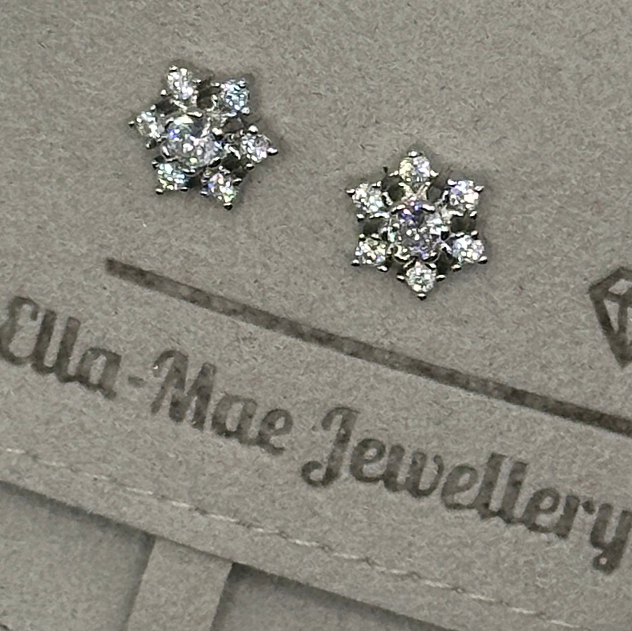 crystal snowflake earrings