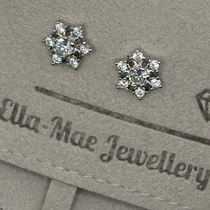 crystal snowflake earrings